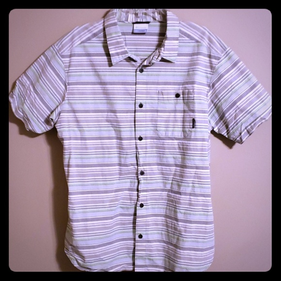 Columbia outdoors casual button down striped - Picture 1 of 4